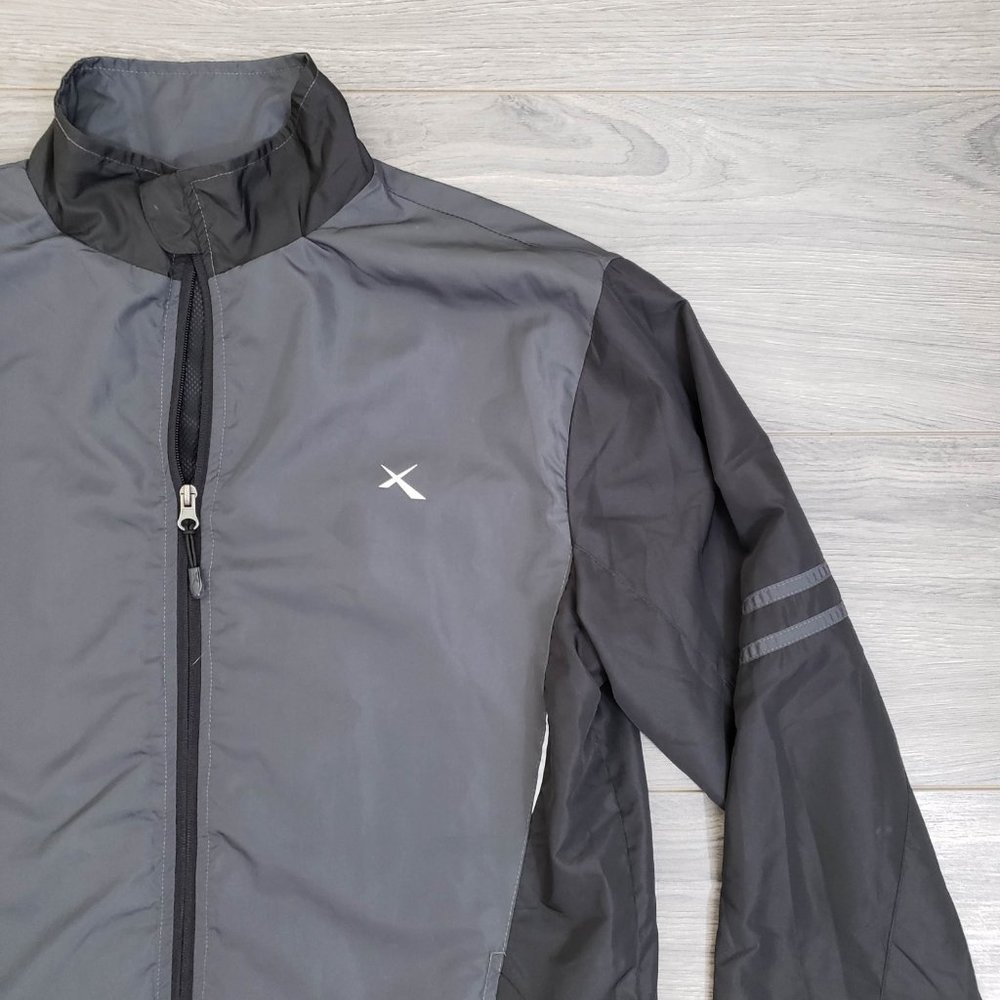 Maxed Men's Lightweight Windbreaker Jacket Grey/Black Size Medium - Picture 2 of 8